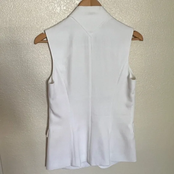 Theory White Vest Waistcoat - Picture 3 of 11